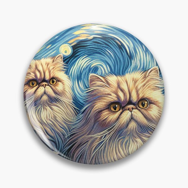 Item preview, Persian cats in van Gogh style of starry nights designed and sold by BritishDelights.