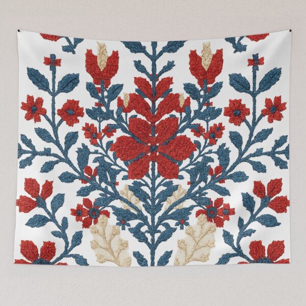 Item preview, Nordic Folk Embroidery – Traditional Scandinavian Floral Pattern designed and sold by DailyDrivesct.