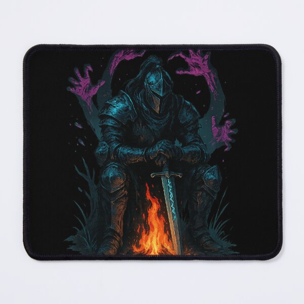 Item preview, Dark Knight by the Fire – Fantasy Warrior Artwork designed and sold by EchoDimension.