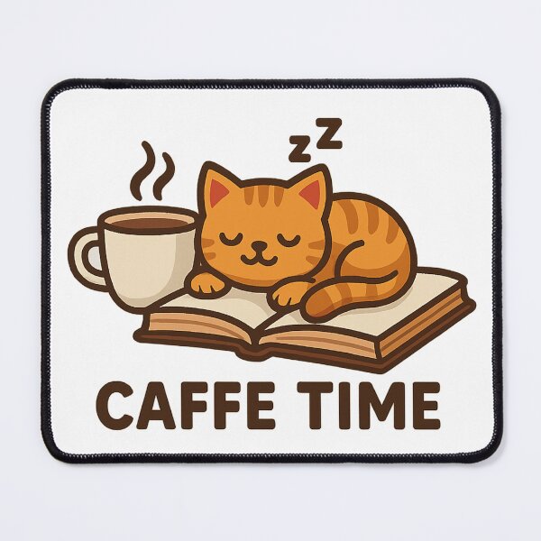 Item preview, Coffee Time Cat – Cozy Reading & Coffee Design designed and sold by EchoDimension.