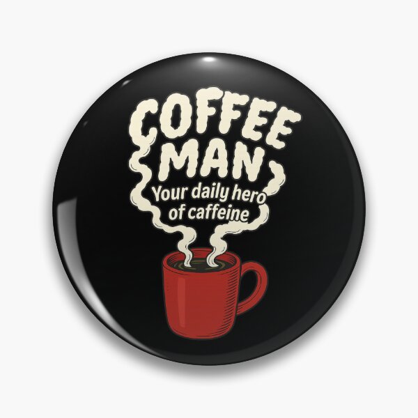 Item preview, Coffee Man – Your Daily Hero of Caffeine designed and sold by EchoDimension.