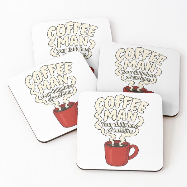 Item preview, Coffee Man – Your Daily Hero of Caffeine designed and sold by EchoDimension.