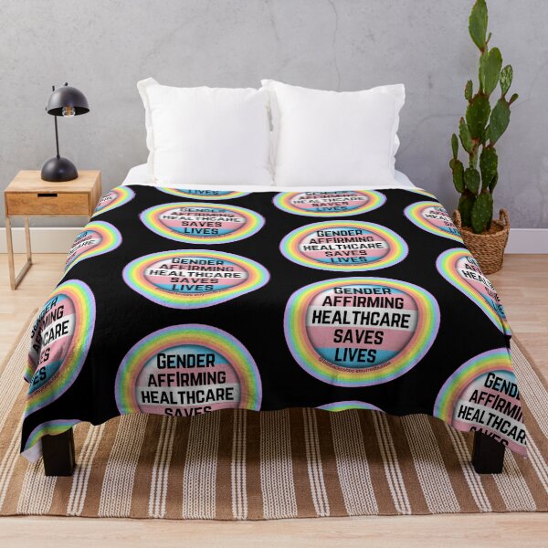Item preview, Gender Affirming Healthcare Saves Lives Pride Circle Flag designed and sold by 2CRE8IVE4925.