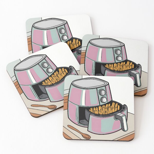 Item preview, Pink Air Fryer with French Fries – Cute Foodie Design designed and sold by EmeraldeaArt.
