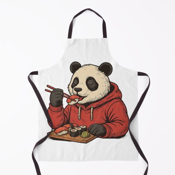 Item preview, Cute Panda Eating Sushi – Japanese Food Lover Design designed and sold by EchoDimension.