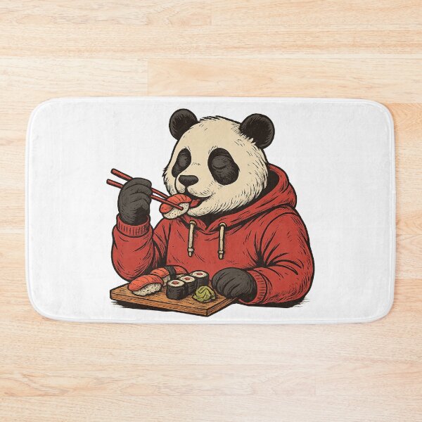 Item preview, Cute Panda Eating Sushi – Japanese Food Lover Design designed and sold by EchoDimension.