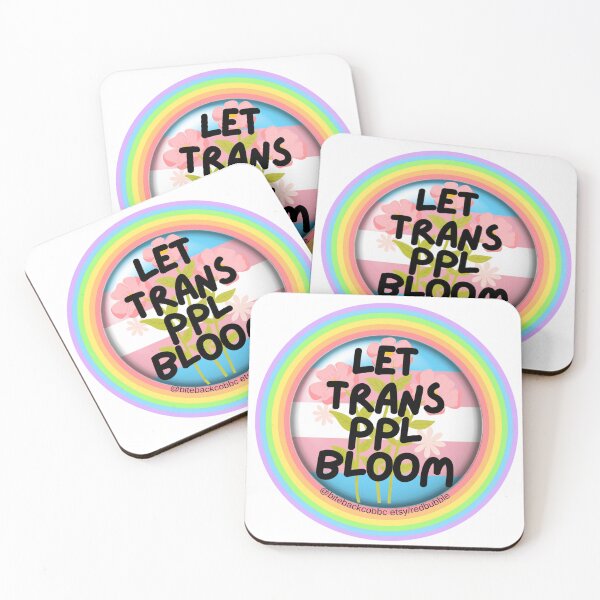 Item preview, Let Trans Ppl Bloom Flowers Background Pride Circle Flag designed and sold by 2CRE8IVE4925.