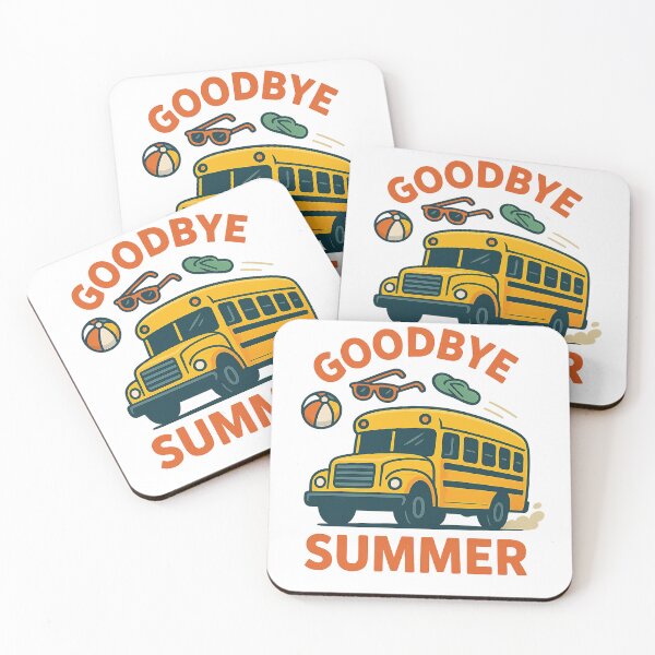 Item preview, Goodbye Summer – Back to School Bus Illustration designed and sold by EchoDimension.