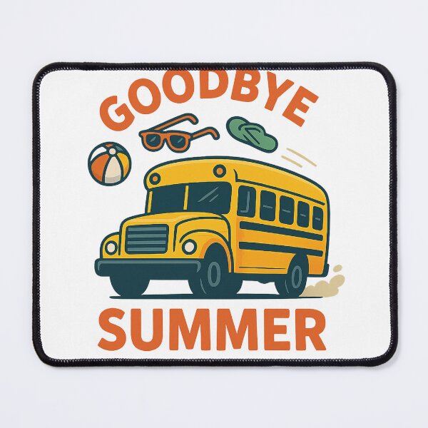 Item preview, Goodbye Summer – Back to School Bus Illustration designed and sold by EchoDimension.