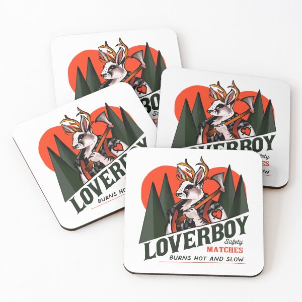Item preview, Loverboy Safety Matches: Cute Jackalope Lumberjack Design designed and sold by The Whiskey Ginger Design Shop.