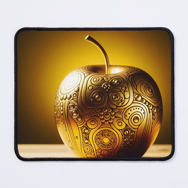 Item preview, Ornate Golden Apple – Unique Patterned Fruit Art designed and sold by EmeraldeaArt.