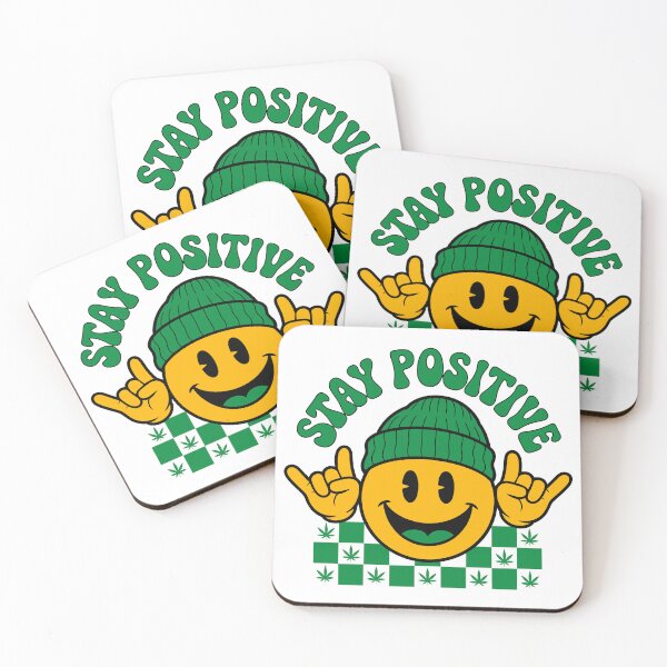 Item preview, Stay Positive Smiley Face with Beanie and Weed Art designed and sold by brexastore.