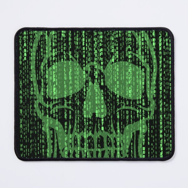 Item preview, Skull Silhouette in Digital Matrix Futuristic Graphic Tee designed and sold by Styler Creative Studio.