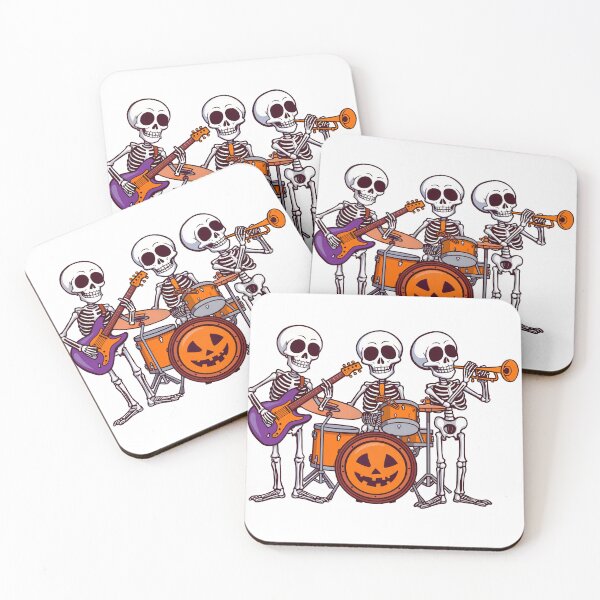 Item preview, Skeleton Rock Band – Spooky Halloween Music Jam Session designed and sold by sherifshaaban.