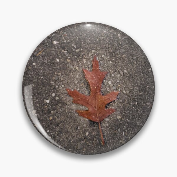 Item preview, Oak Leaf on Wet Pavement (2020) designed and sold by milehighmainegirl.
