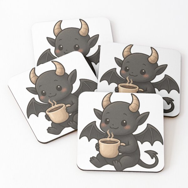 Item preview, Adorable Demons with a Blue Mug designed and sold by Jen-stuffs.