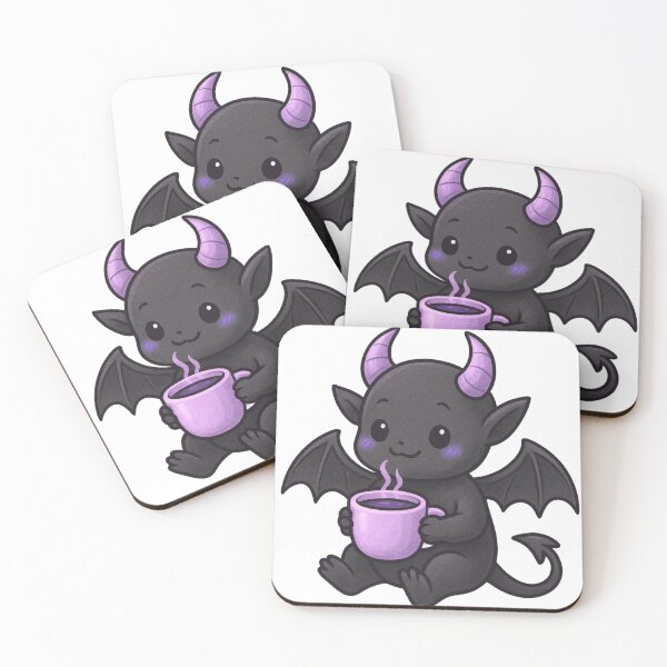 Item preview, Adorable Demons with a Blue Mug designed and sold by Jen-stuffs.