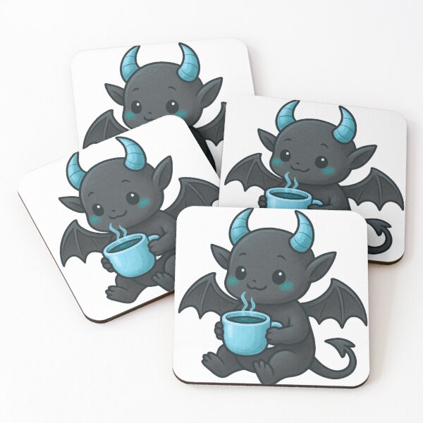 Item preview, Adorable Demons with a Blue Mug designed and sold by Jen-stuffs.