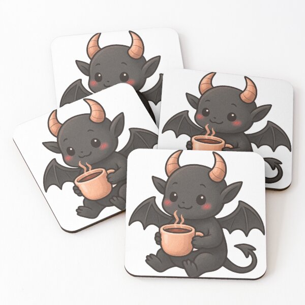 Item preview, Adorable Demons with a Blue Mug designed and sold by Jen-stuffs.