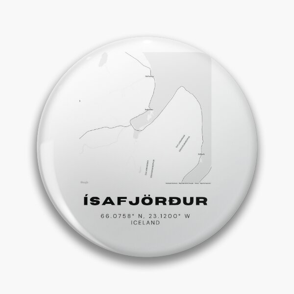 Item preview, Ísafjörður Iceland Minimalist Map Design designed and sold by RM-Journey.