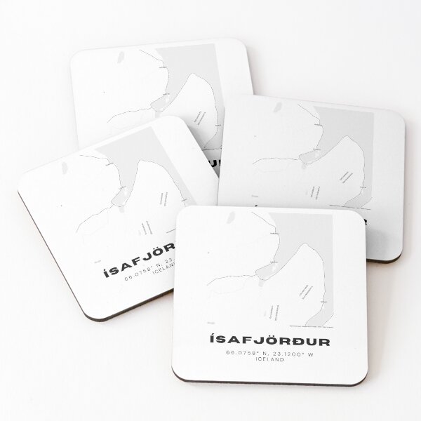 Item preview, Ísafjörður Iceland Minimalist Map Design designed and sold by RM-Journey.