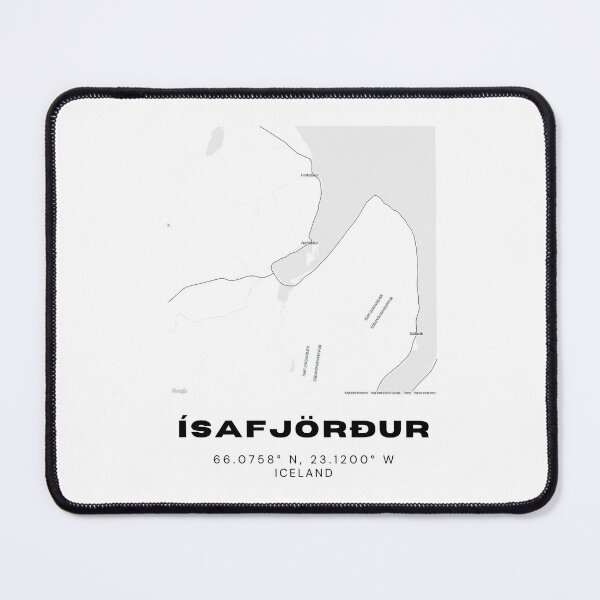 Item preview, Ísafjörður Iceland Minimalist Map Design designed and sold by RM-Journey.