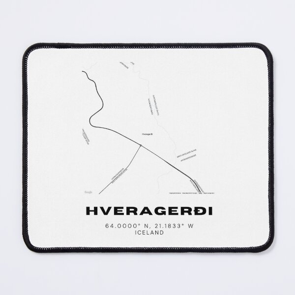 Item preview, Hveragerði Iceland Minimalist Map Artwork designed and sold by RM-Journey.