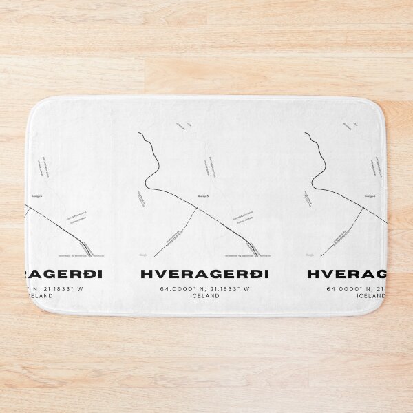 Item preview, Hveragerði Iceland Minimalist Map Artwork designed and sold by RM-Journey.