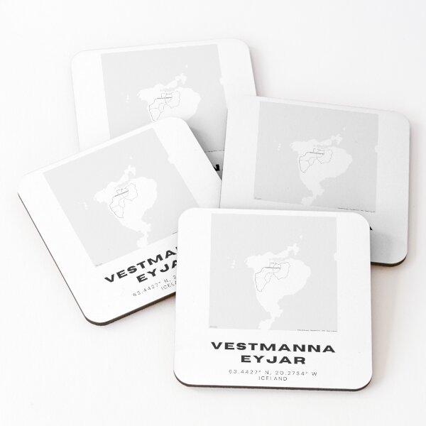 Item preview, Vestmannaeyjar Iceland Minimalist Map Print designed and sold by RM-Journey.