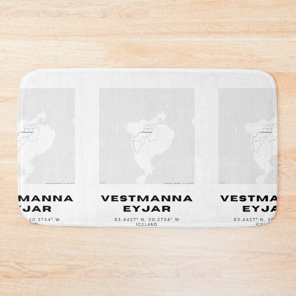 Item preview, Vestmannaeyjar Iceland Minimalist Map Print designed and sold by RM-Journey.