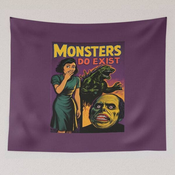 Item preview, Monsters do Exist Horror  designed and sold by gear-posters.