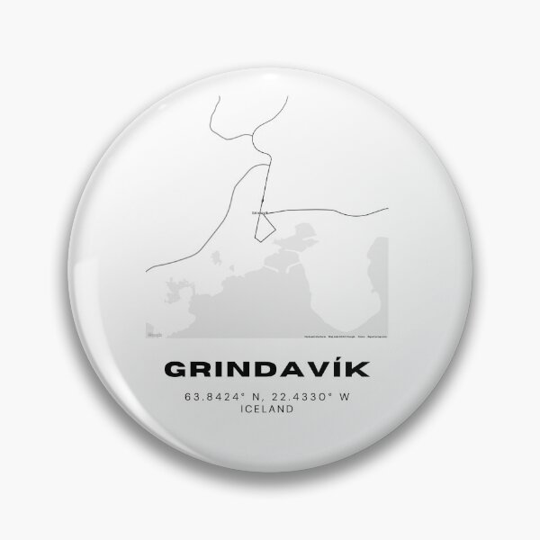 Artikelvorschau, Grindavík Island Minimalistisches Kartenkunstwerk entworfen und verkauft von RM-Journey.