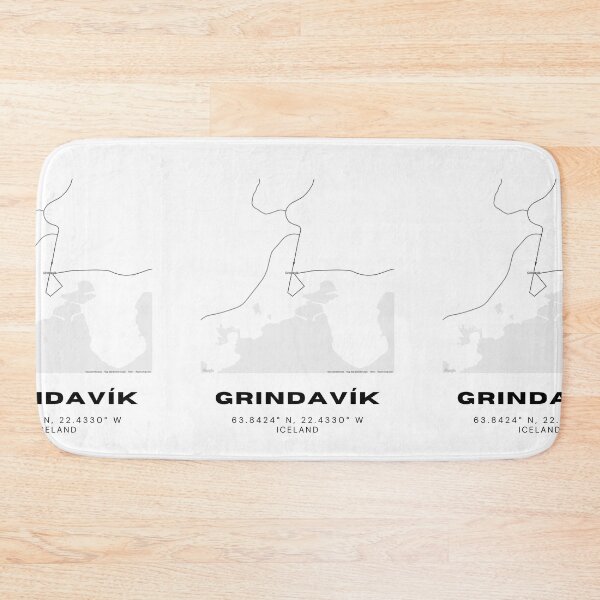 Item preview, Grindavík Iceland Minimalist Map Artwork designed and sold by RM-Journey.