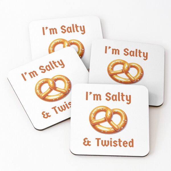 Item preview, I'm Salty and Twisted Funny Pretzel Pun – Oktoberfest Food Humor Design designed and sold by MarketMavenGift.