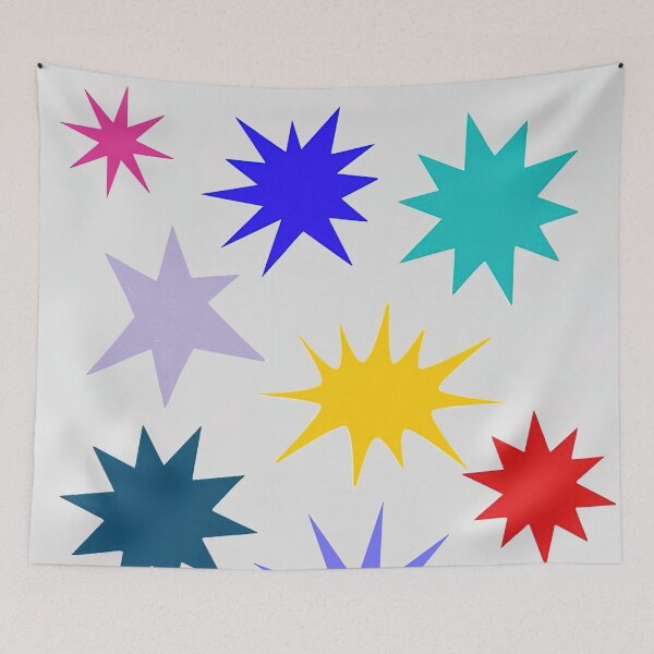 Item preview, Colorful Star Shapes on White designed and sold by Casey-Miller.