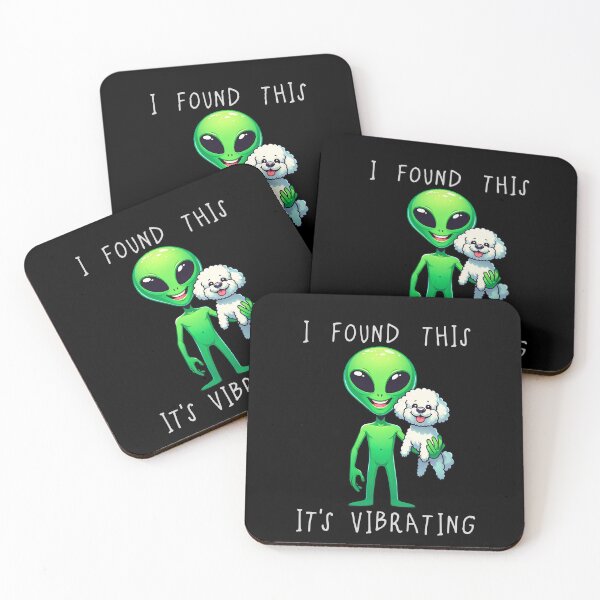 Item preview, Funny Bichon Frise Alien I Found This Its Vibrating Mom Dad Kids designed and sold by rafaeltto.