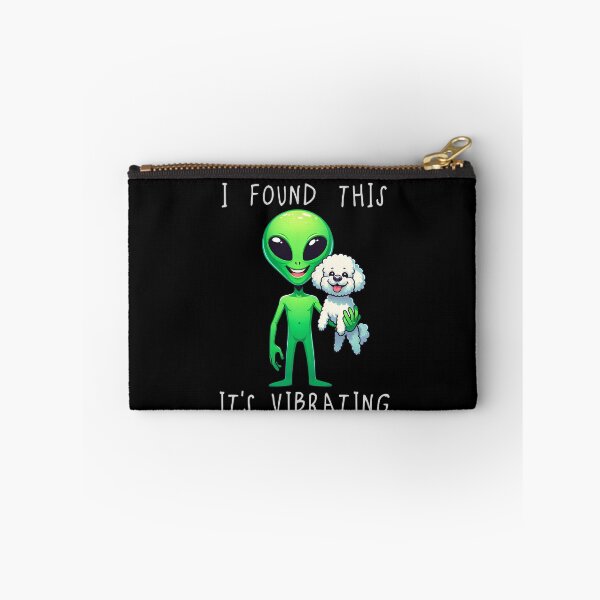 Item preview, Funny Bichon Frise Alien I Found This Its Vibrating Mom Dad Kids designed and sold by rafaeltto.