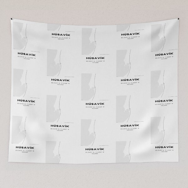 Item preview, Húsavík Iceland Minimalist Map Design designed and sold by RM-Journey.