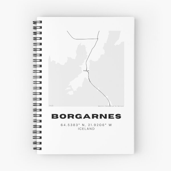 Item preview, Borgarnes Iceland Minimalist Map Print designed and sold by RM-Journey.
