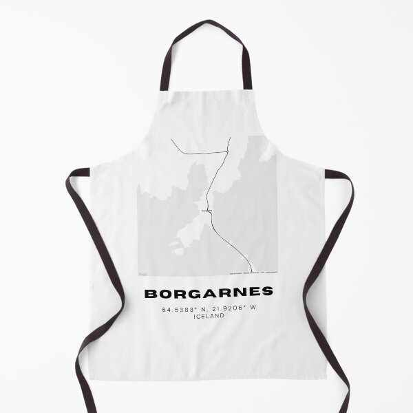 Item preview, Borgarnes Iceland Minimalist Map Print designed and sold by RM-Journey.