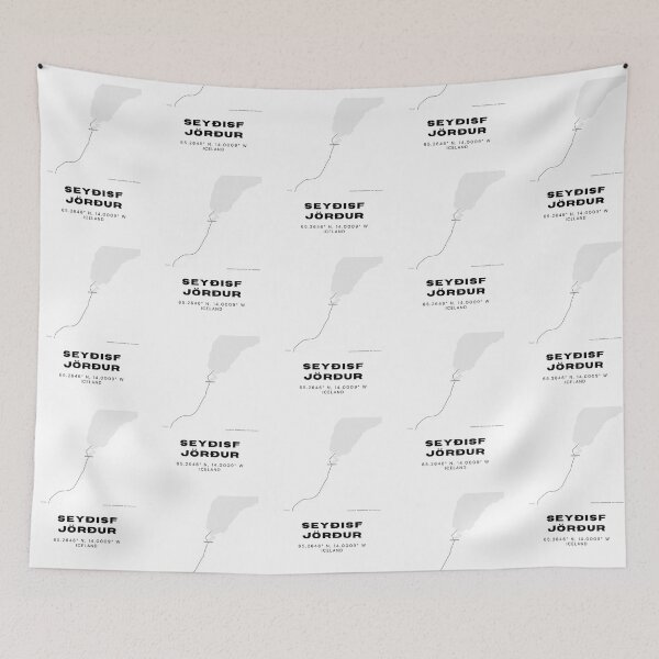 Item preview, Seyðisfjörður Iceland Minimalist Map Artwork designed and sold by RM-Journey.