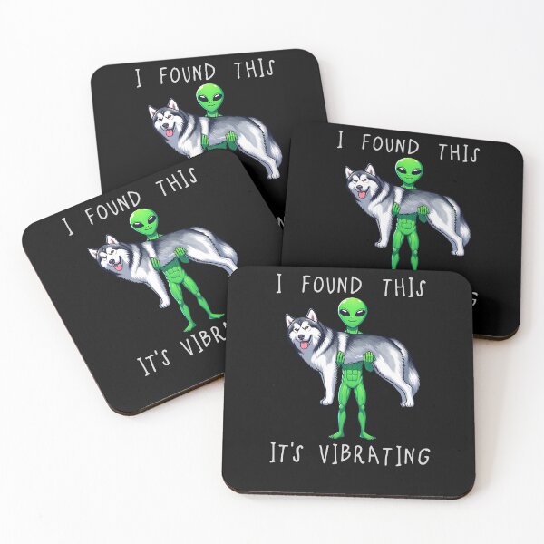 Item preview, Funny Alaskan Malamute Alien I Found This Its Vibrating Mom Dad Kids designed and sold by rafaeltto.