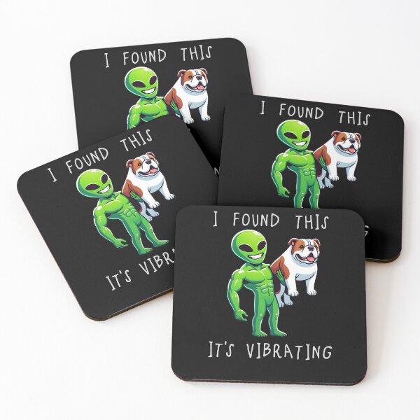 Item preview, Funny American Bulldog Alien I Found This Its Vibrating Mom Dad Kids designed and sold by rafaeltto.
