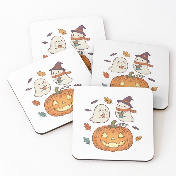 Item preview, Cute Halloween Ghosts with Pumpkin – Cozy Spooky Season Design designed and sold by Krasnovaovaova.