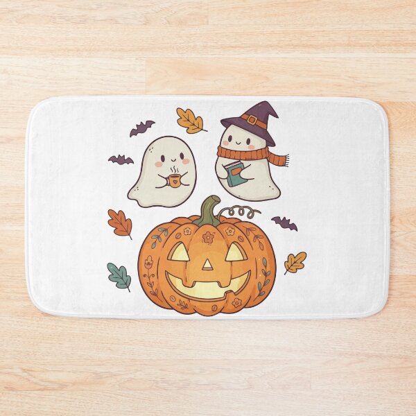 Item preview, Cute Halloween Ghosts with Pumpkin – Cozy Spooky Season Design designed and sold by Krasnovaovaova.