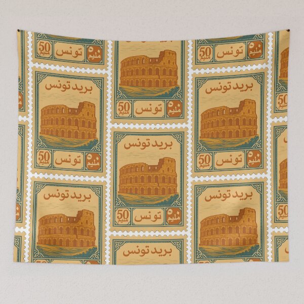 Item preview, Vintage Tunisia Postage Stamp – El Djem Amphitheater designed and sold by Travellerz.