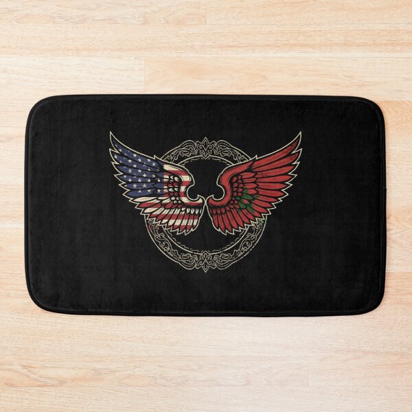 Item preview, Angel Wings Moroccan Flag American Flag Half Moroccan Half American designed and sold by DemureArtsy.