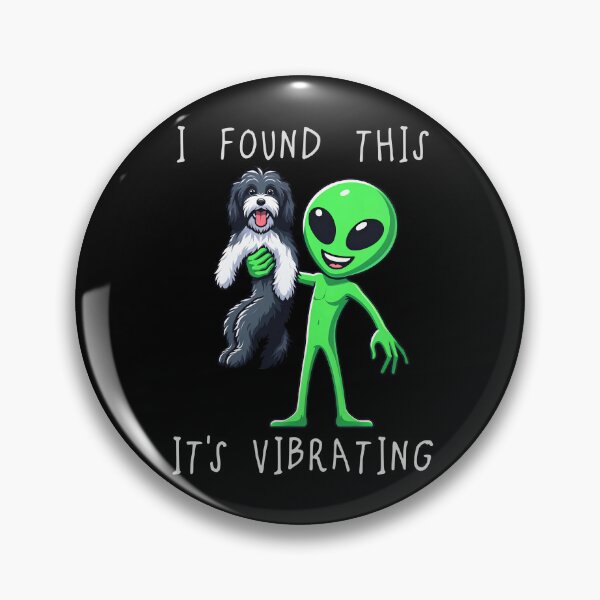 Item preview, Funny Aussiedoodle Alien I Found This Its Vibrating Mom Dad Kids designed and sold by rafaeltto.