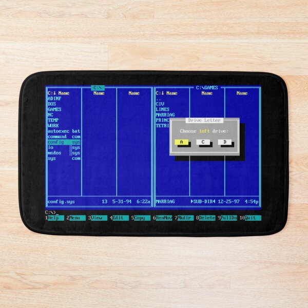 Item preview, Norton Commander – Retro File Manager Screen – Vintage Dual Panel DOS Terminal designed and sold by GEEK_out.