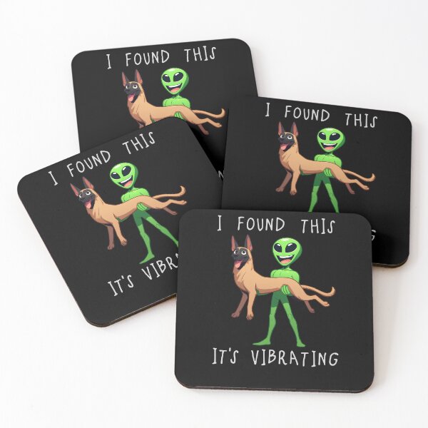 Item preview, Funny Belgian Malinois Alien I Found This Its Vibrating Mom Dad Kids designed and sold by rafaeltto.